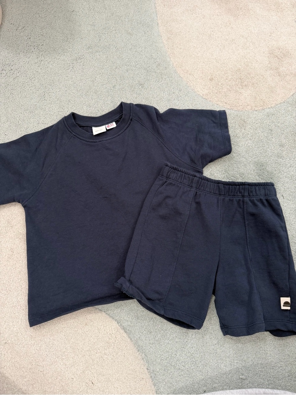 Zara toddler 6T matching navy short set